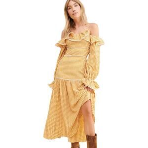 Keepsake the Label Marigold Gingham Maxi Dress Size XL